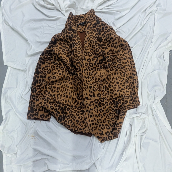 HYFVE Leopard Print Jacket - Brown and Black - Picture 1 of 3
